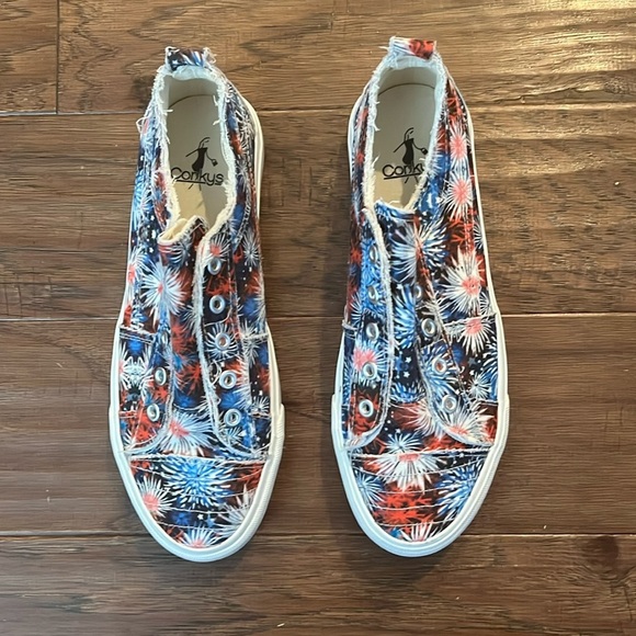 Corkys Babalu Fireworks No Tie Sneakers Size 9 - Picture 1 of 5